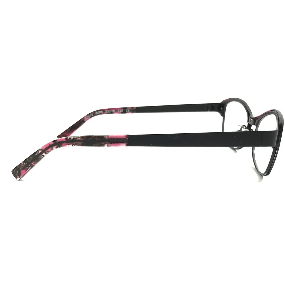 J.F. Rey Eyeglasses Frames JF2572 0080 Matte Black Pink Cat Eye 53-18-138